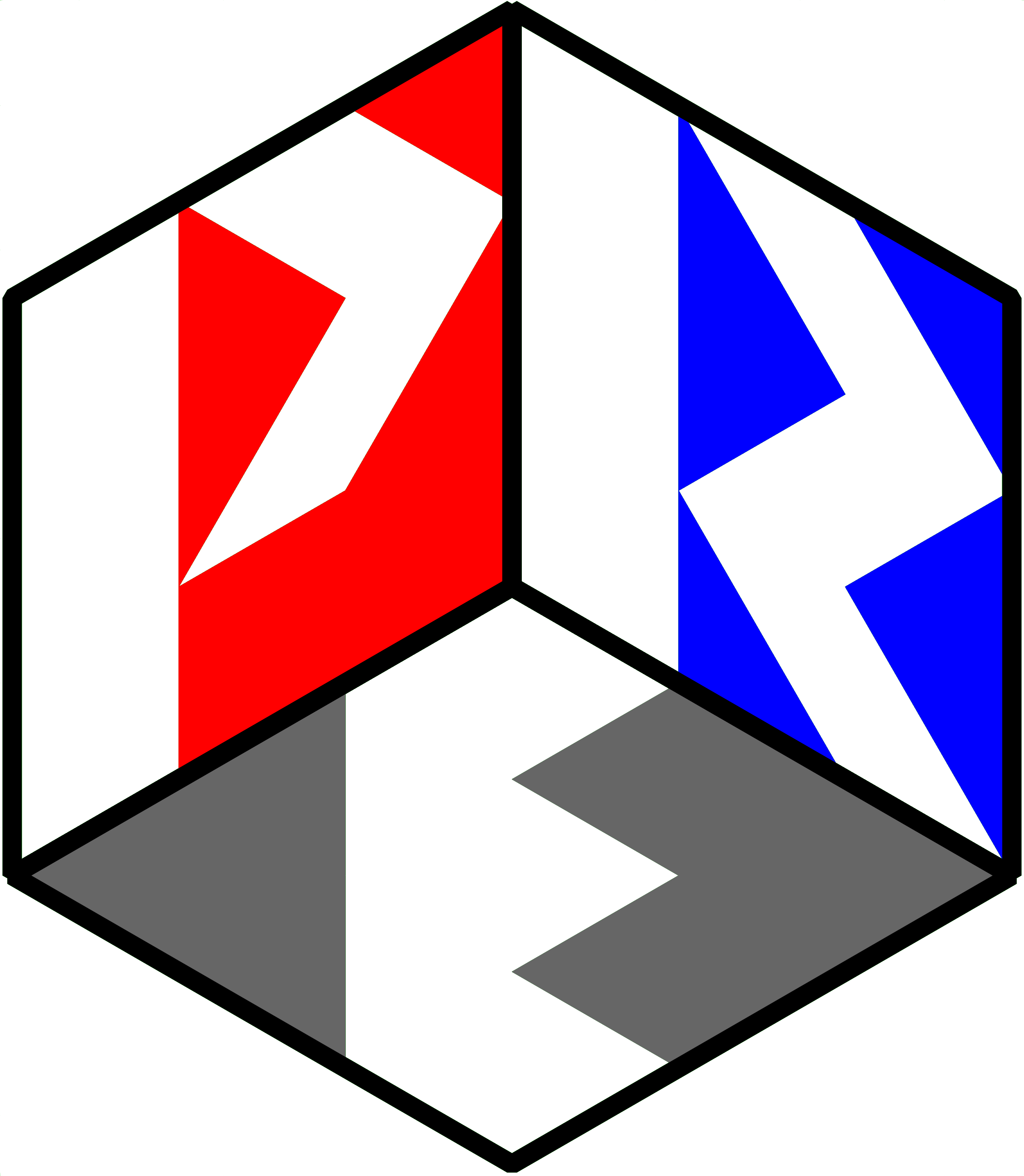 Logo for Pseudorandom Ensemble, which is the letters P R E on three sides of a cube in red, blue and grey